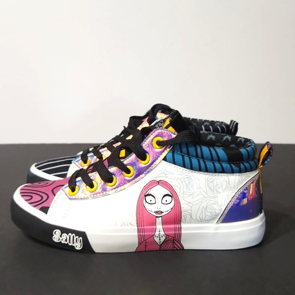 Disney Nightmare Before Christmas Jack Skellington Sally High Top Size 6 - Picture 6 of 16